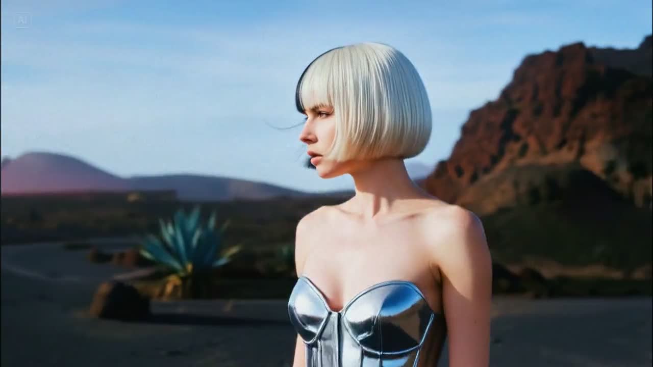 Female lead in the sci-fi world created for Dreamina’s launch video