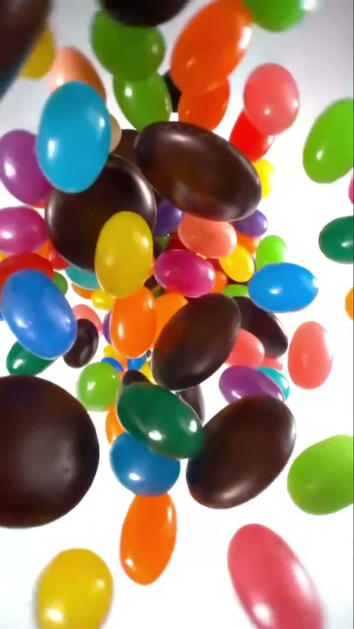 Colorful Easter chocolates in the Sweet Vegan Chocolate commercial